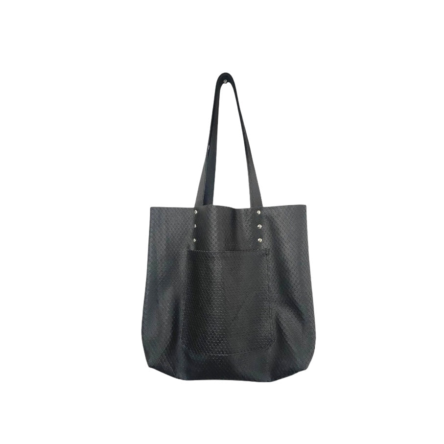 Tote Simple Negro Print