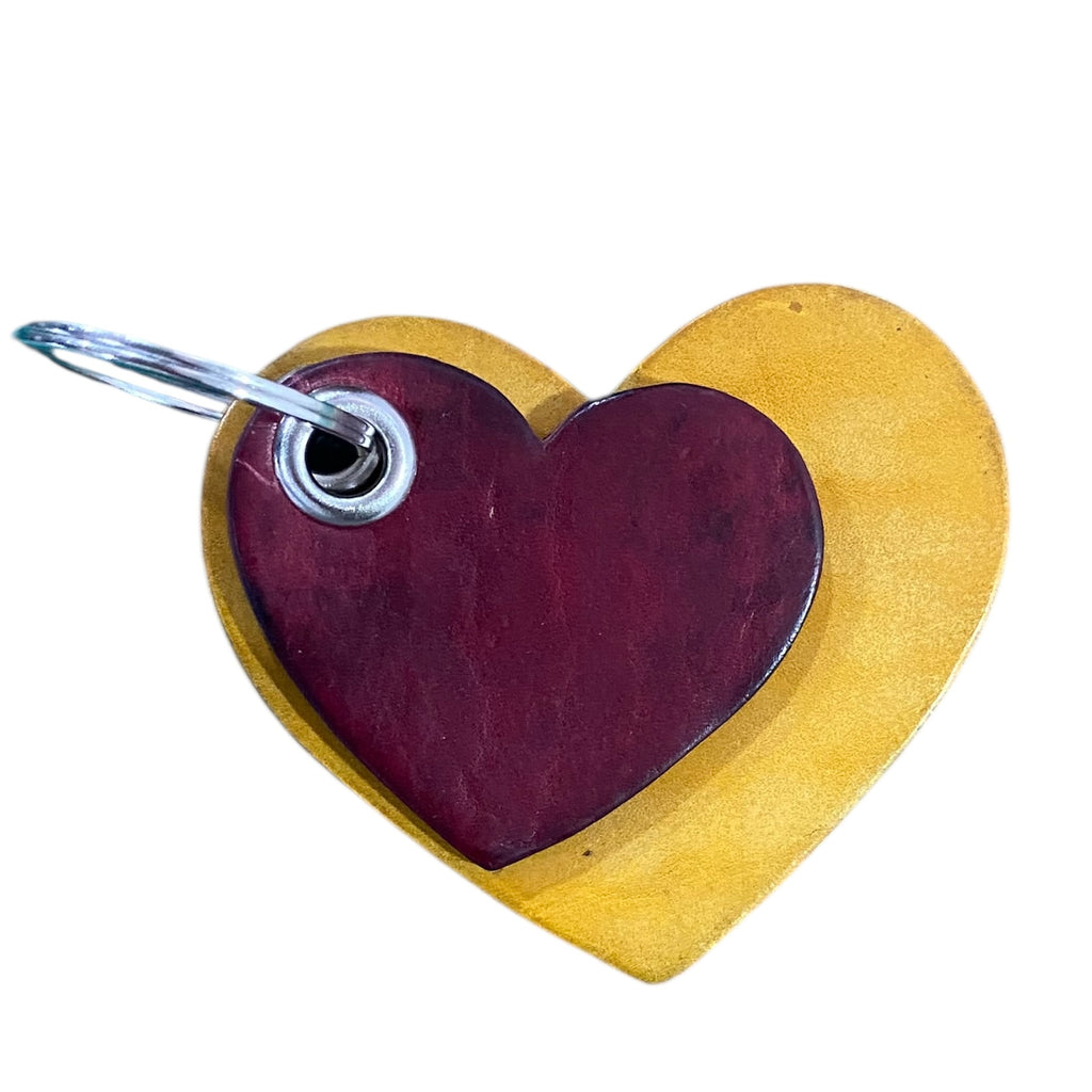LLAVERO CORAZÓN Amarillo-Rojo