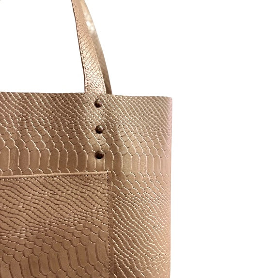 Tote Simple Textura Print Nude