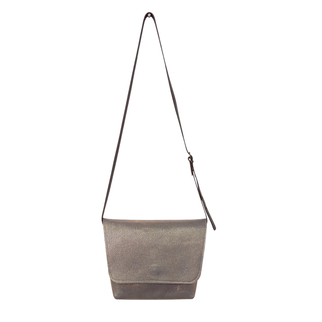 Bolso Nómada rosa metálico textura
