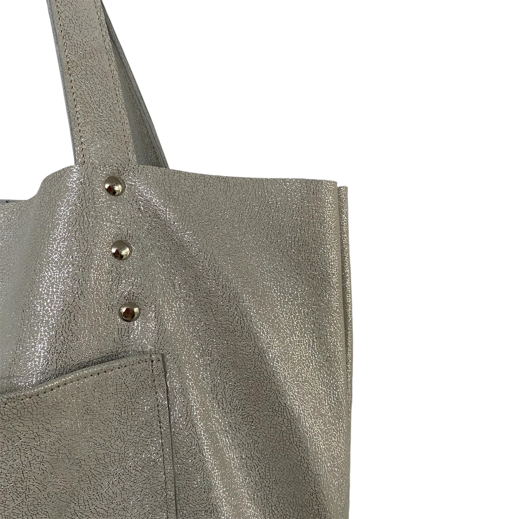 Tote Simple Plateado Brillante