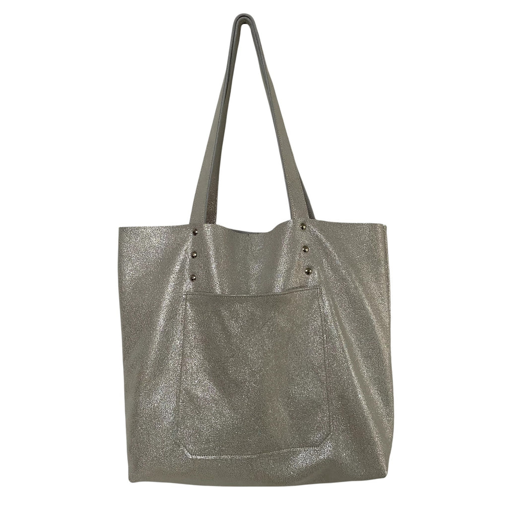 Tote Simple Plateado Brillante
