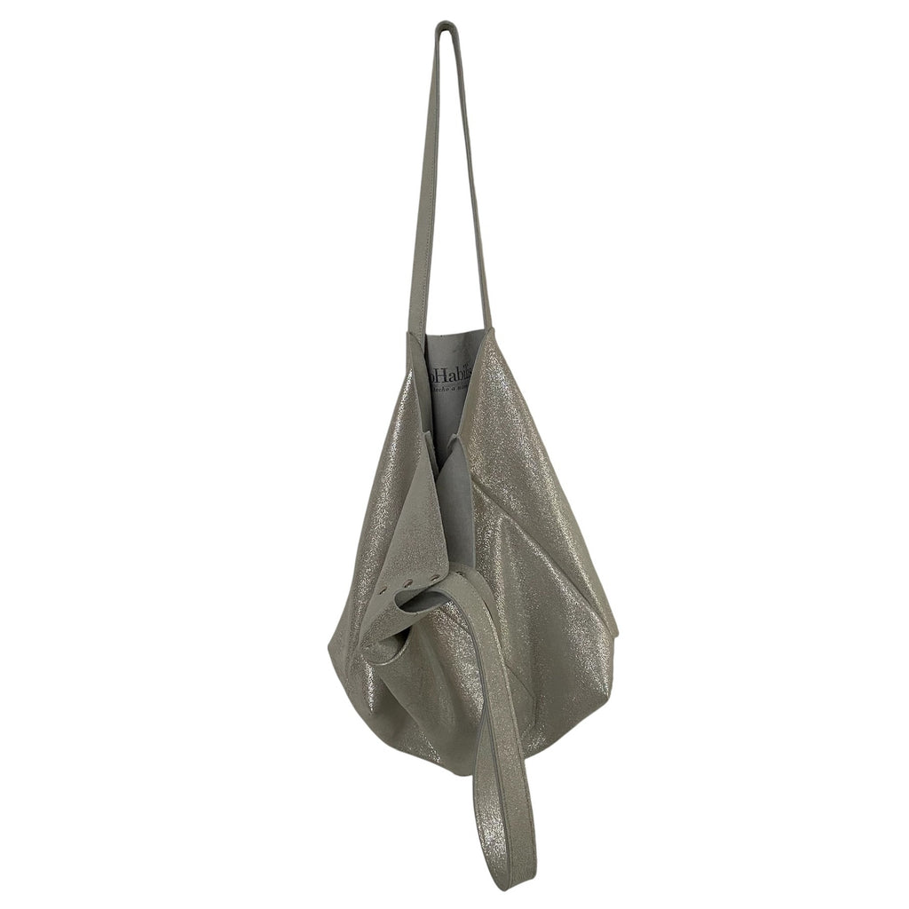 Tote Simple Plateado Brillante