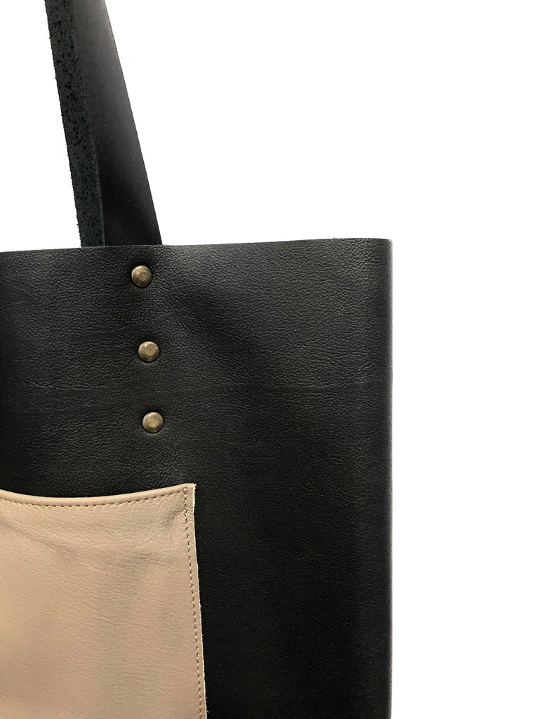 Tote Simple Negra/Camel